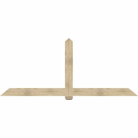 Ekena Millwork Eugene Rough Sawn Timber Gable Bracket, Douglas Fir, 108"W x 45"H x 4"D x 6"F, 10/12 Pitch GBW108X45X0406EUG00RDF